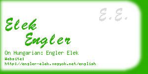 elek engler business card